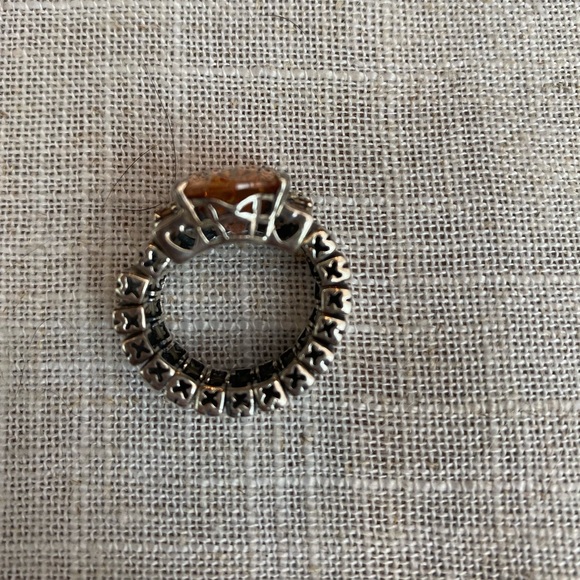 SILPADA Sterling Amber Stretch Ring R2384 - Picture 11 of 12